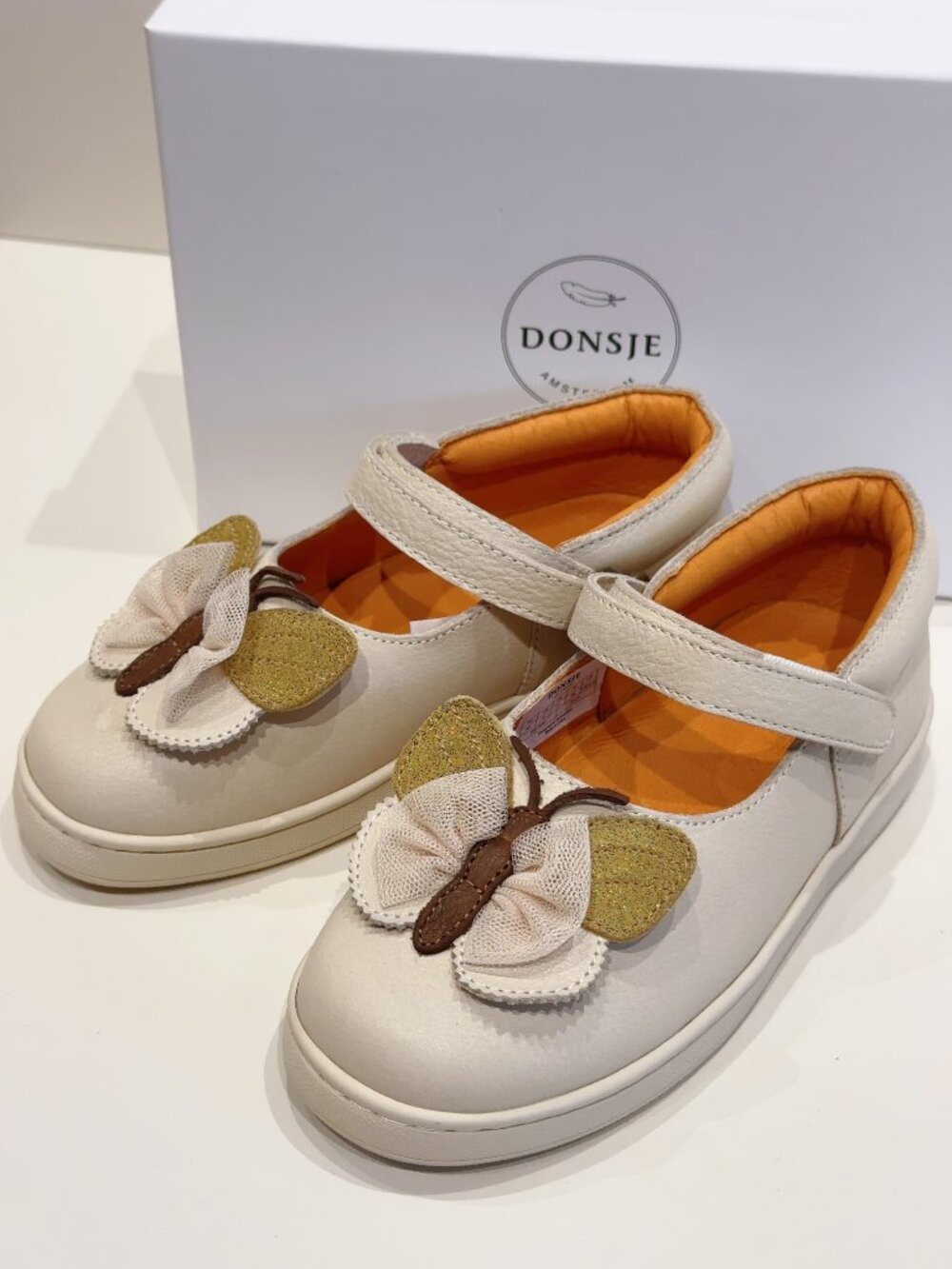 Donsje Angielle Ballerinas Cream Leather